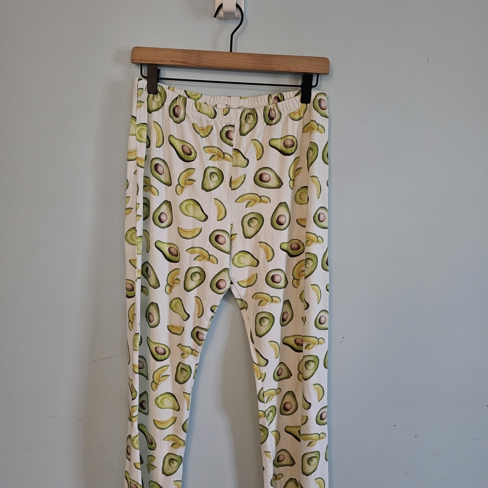 Hart + Land Avocado Print Organic Pima Cotton Pajama Pants